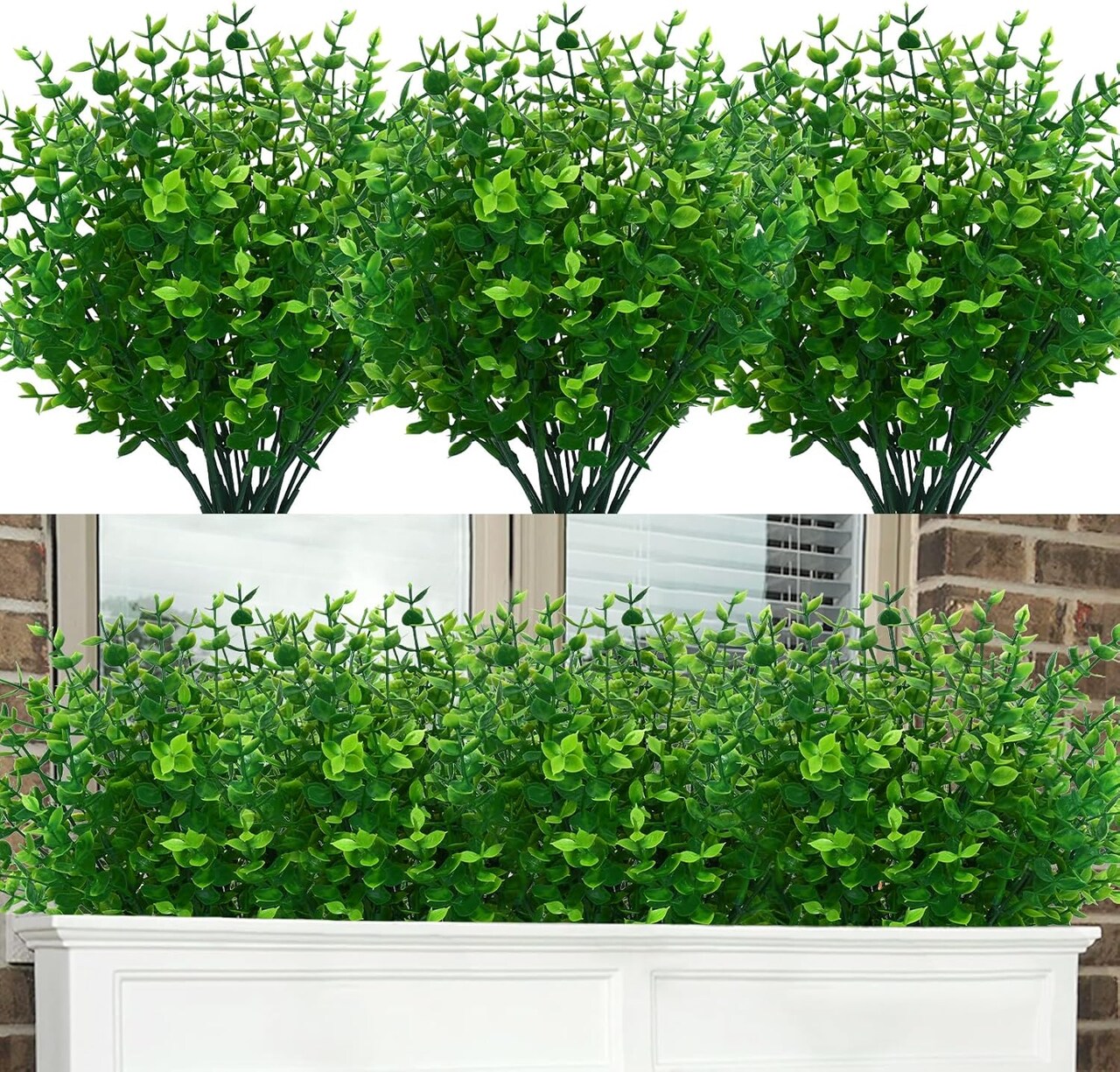 20 Bundles Artificial Plants Outdoor, Artificial Flowers for Outdoors